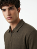 Textured Zip Polo