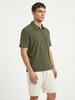 Textured Zip Polo