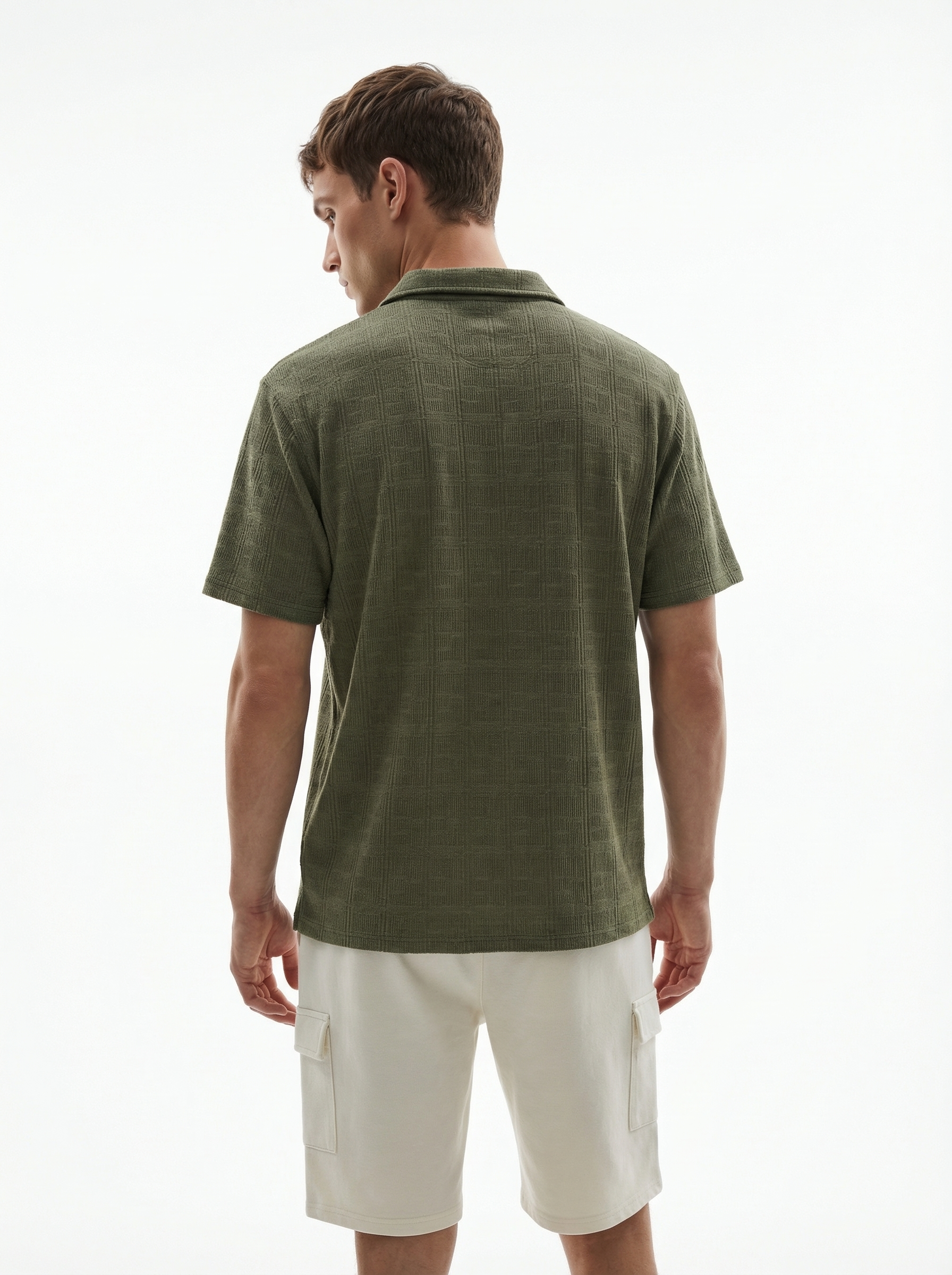 Textured Zip Polo