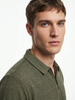 Textured Zip Polo