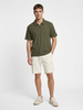 Textured Zip Polo