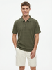 Textured Zip Polo