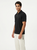 Textured Zip Polo