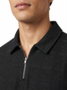Textured Zip Polo