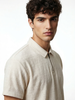 Textured Zip Polo