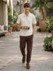 Textured Zip Polo