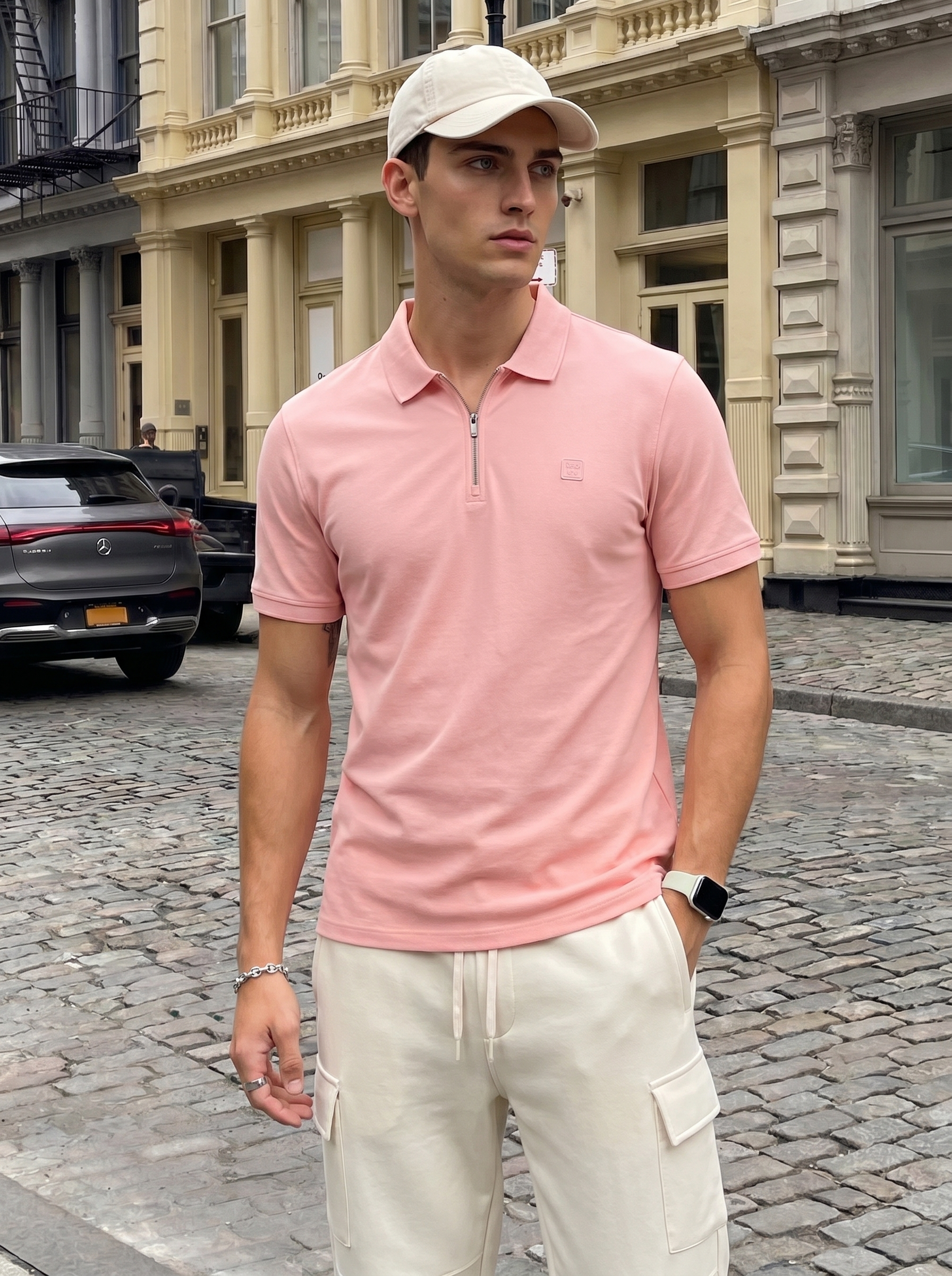 Travel Zip Polo T-Shirt