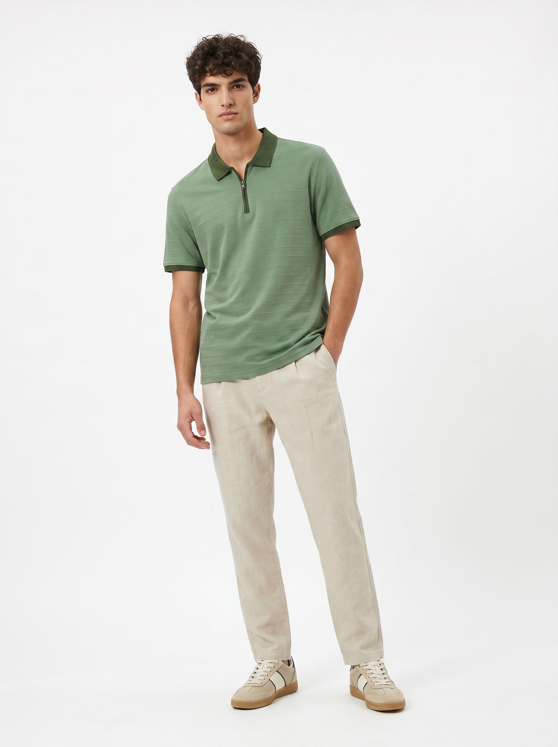 Coastline Zip Polo T-Shirt