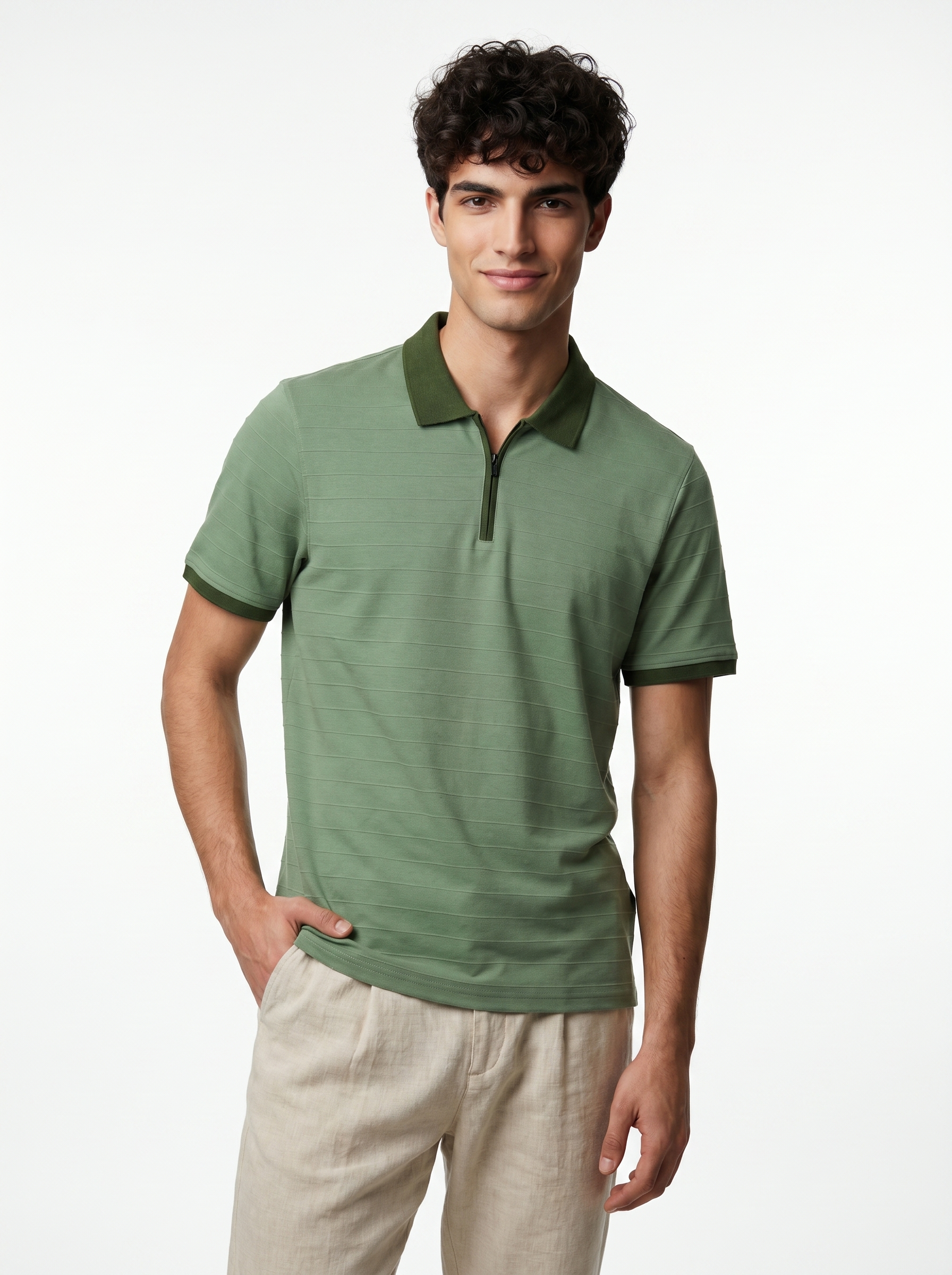 Coastline Zip Polo T-Shirt