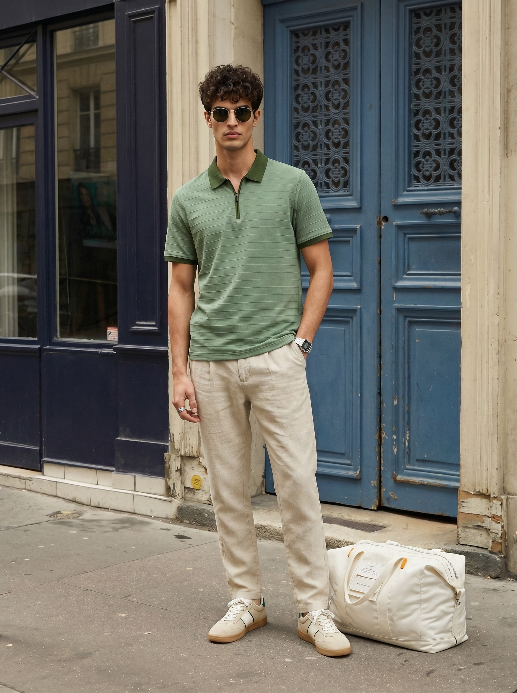 Coastline Zip Polo T-Shirt