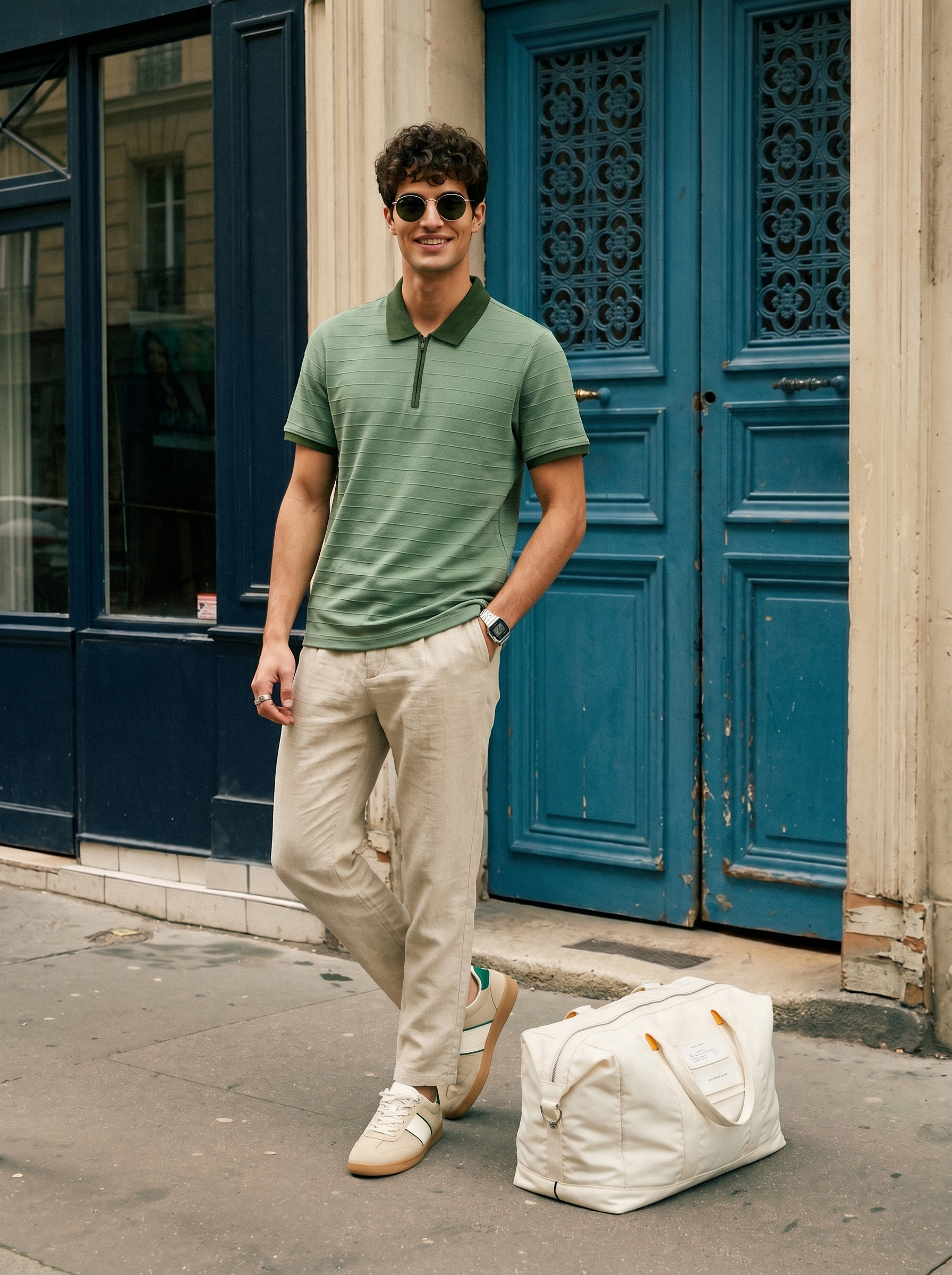 Coastline Zip Polo T-Shirt