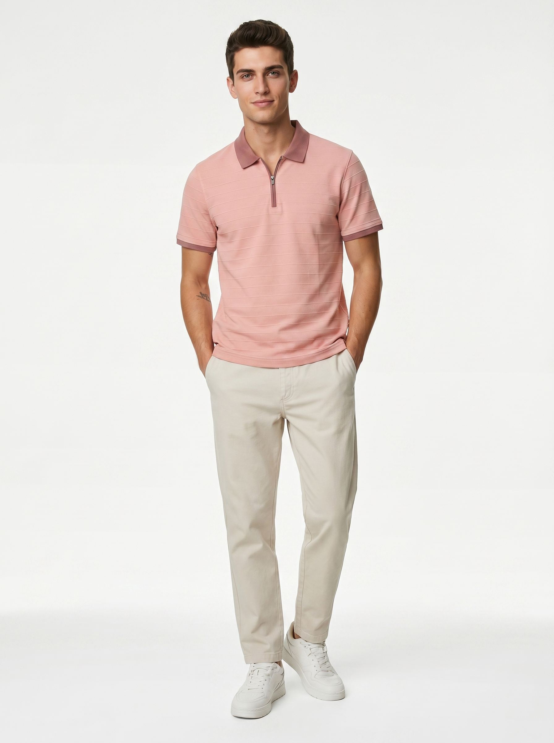 Coastline Zip Polo T-Shirt