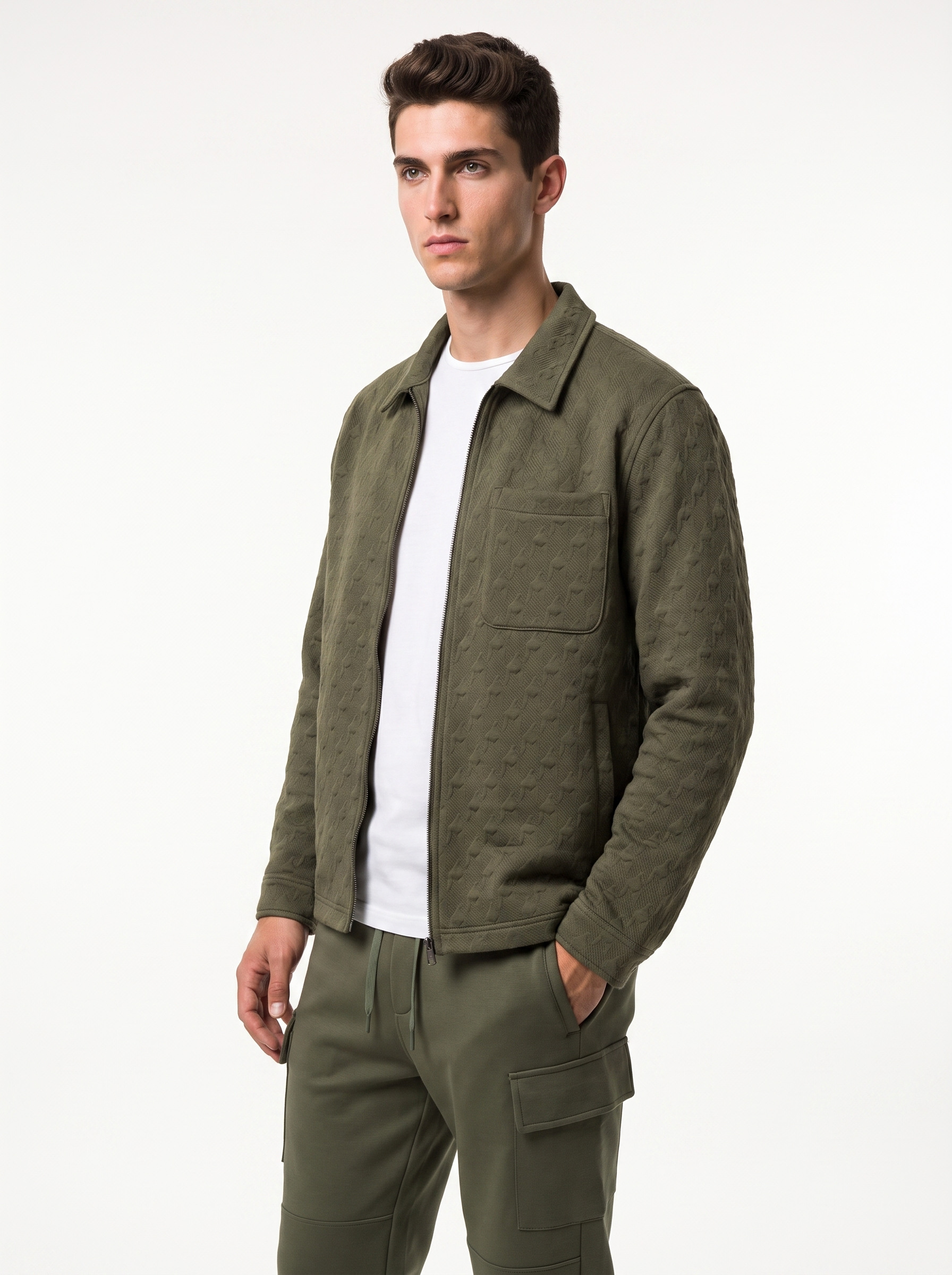 Quilted Houndstooth Shacket
