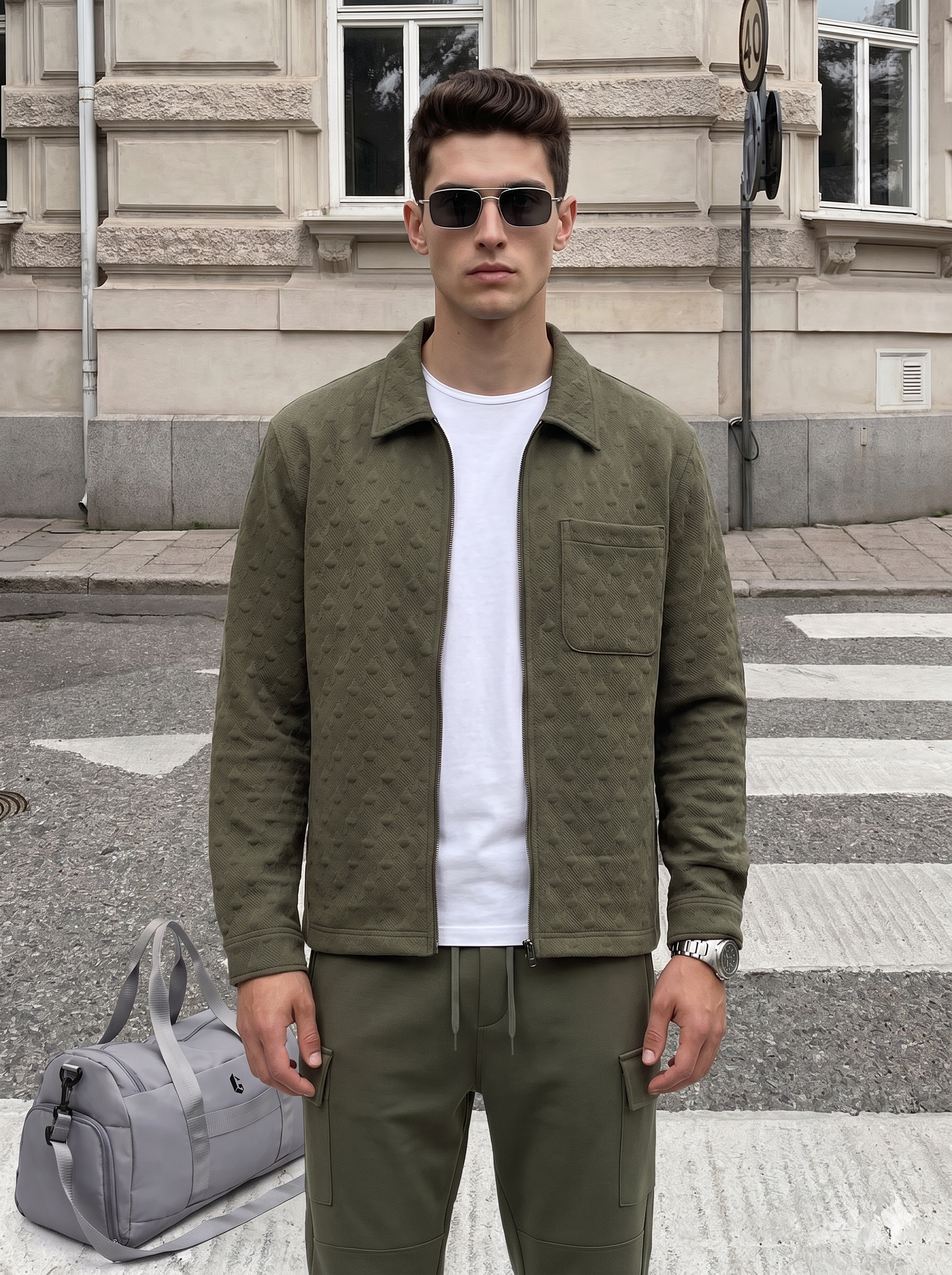 Quilted Houndstooth Shacket