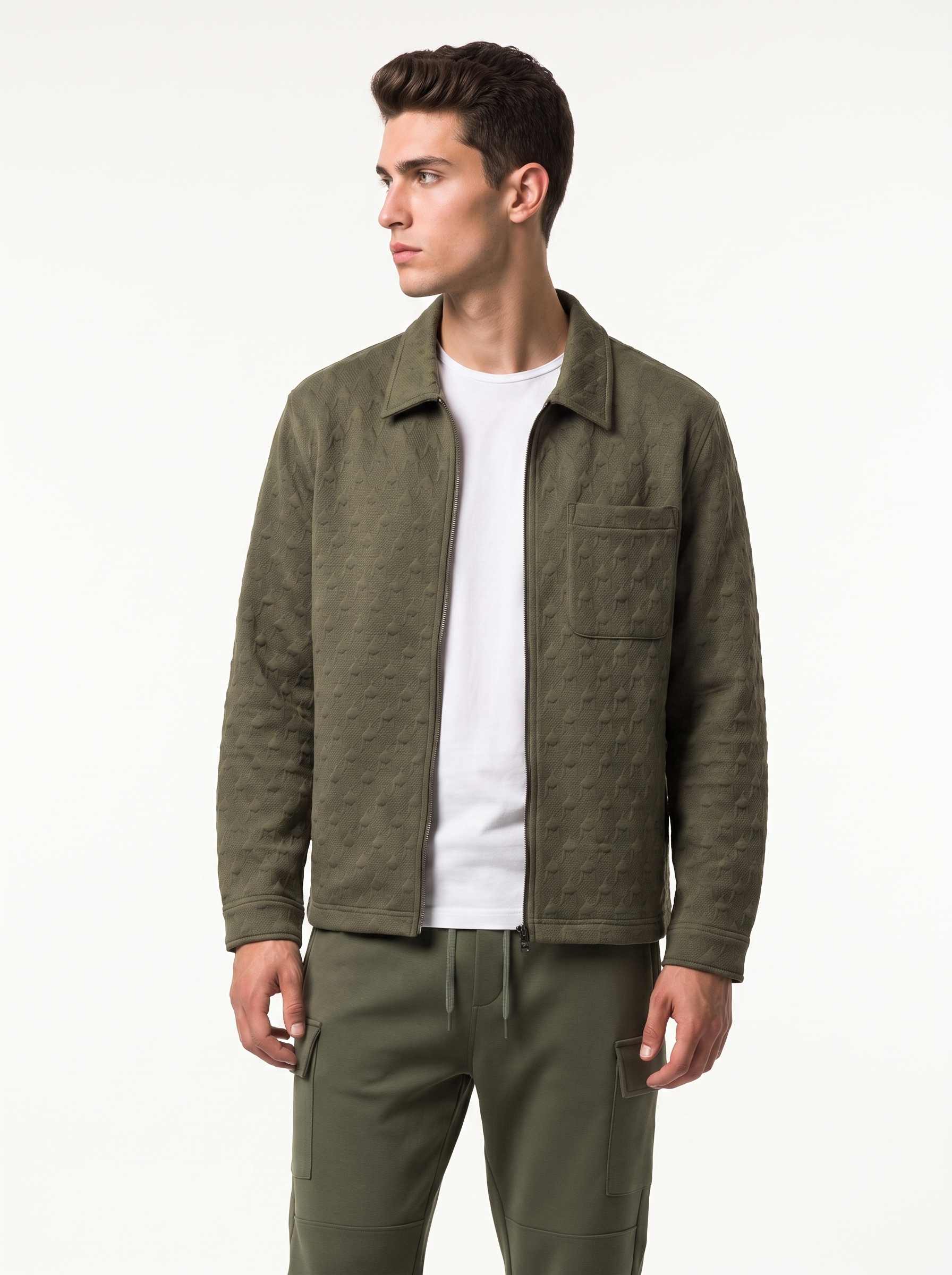 Quilted Houndstooth Shacket