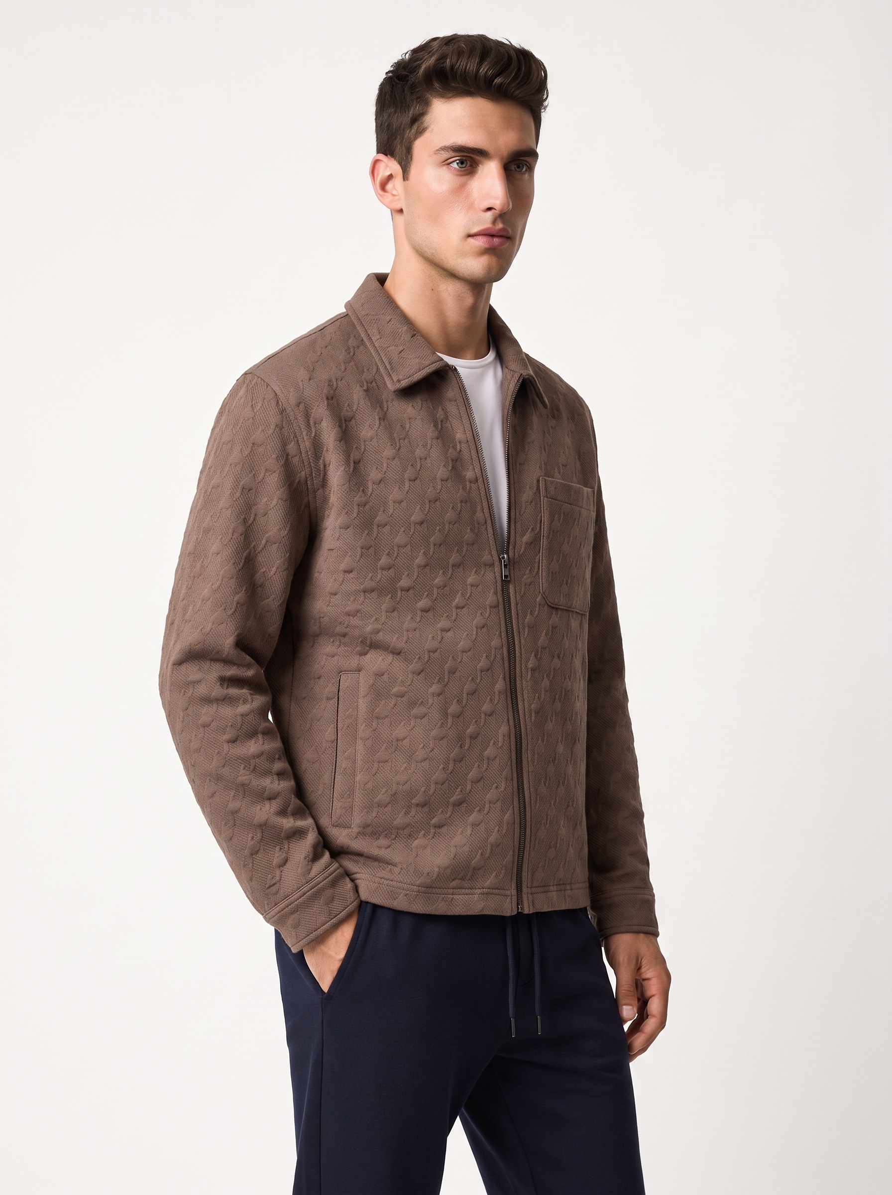 Quilted Houndstooth Shacket