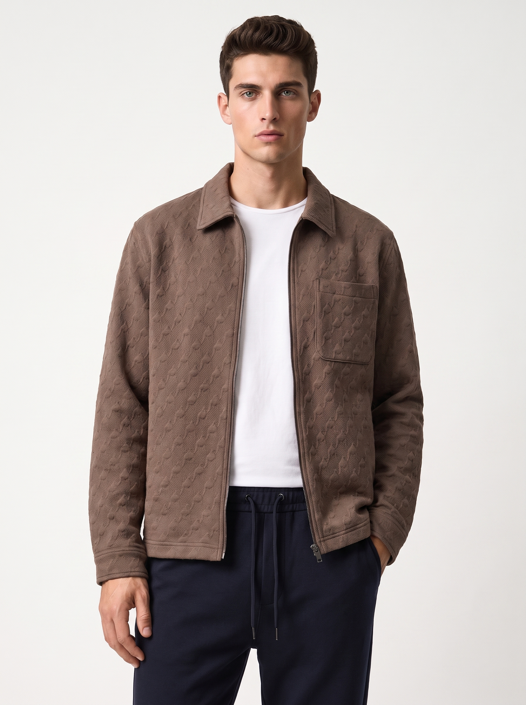 Quilted Houndstooth Shacket