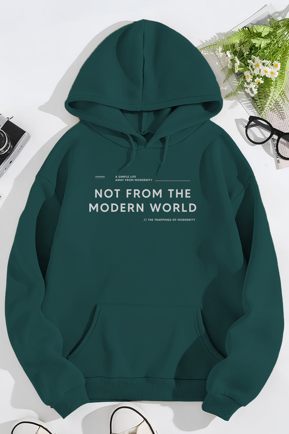 Boyfriend Fit Not From Modern World Classic Hoodie