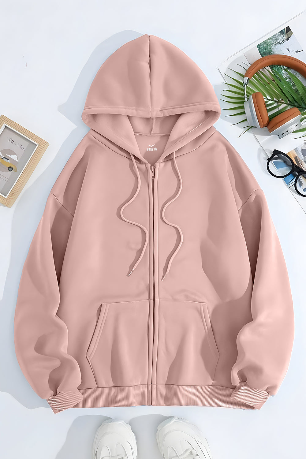 Boyfriend Fit Classic Zipper Hoodie