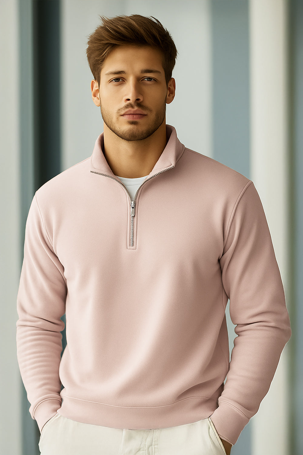 Mock Neck  Sweatshirt