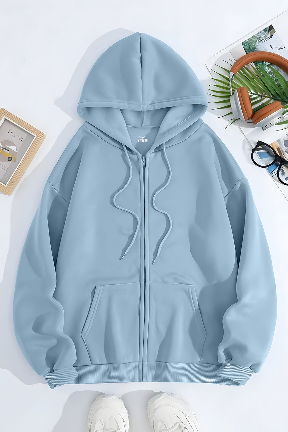 Boyfriend Fit Classic Zipper Hoodie