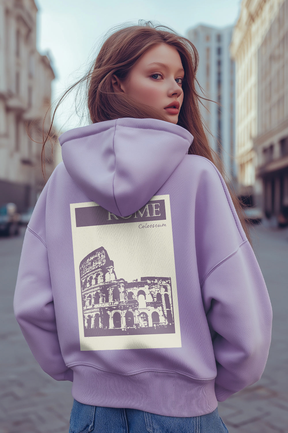 Boyfriend Fit Rome Oversized Hoodie