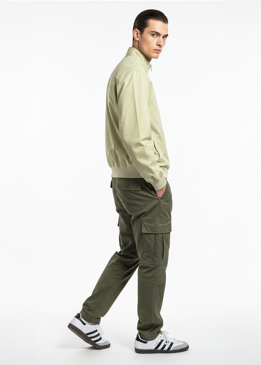 Mock Neck Bomber Jacket