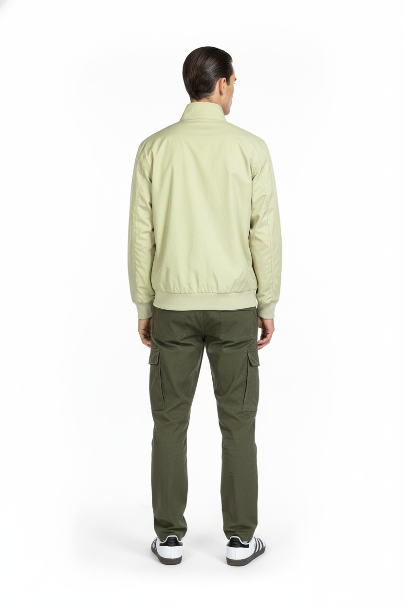 Mock Neck Bomber Jacket