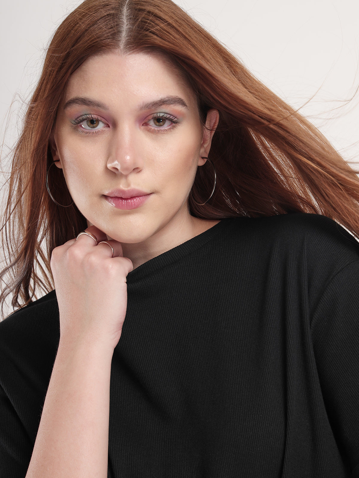 Oversized Rib-Knit Top