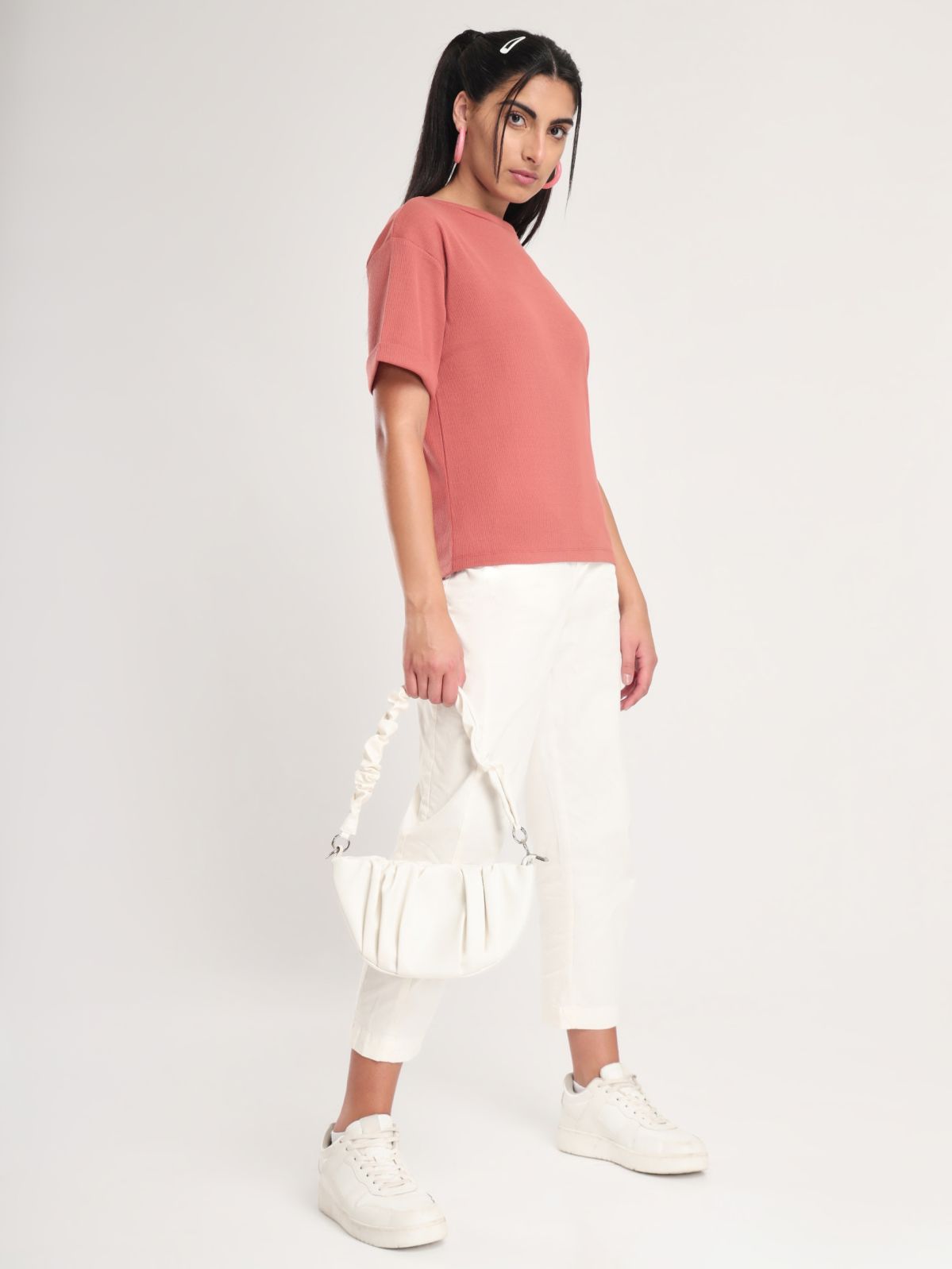 Oversized Rib-Knit Top