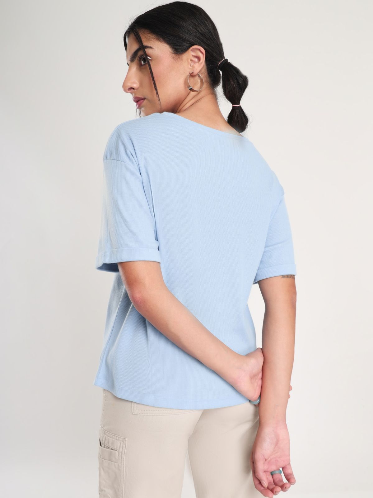 Oversized Rib-Knit Top