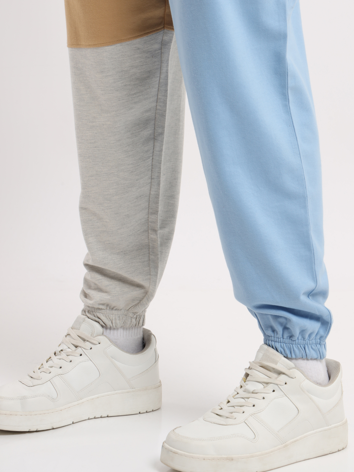 Missguided 90s sweatpants in sage color block