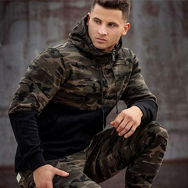 Never Pay Full Price for Camo Parachute Zipped Hoodie