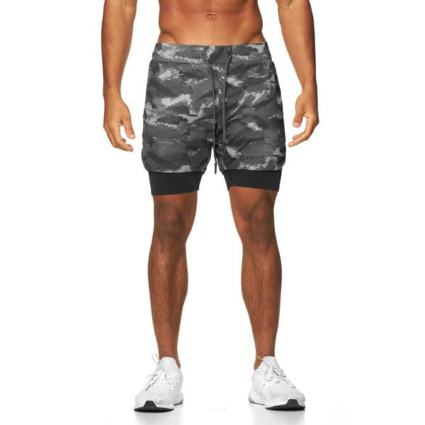 Brushed Camo Gym Fit Shorts