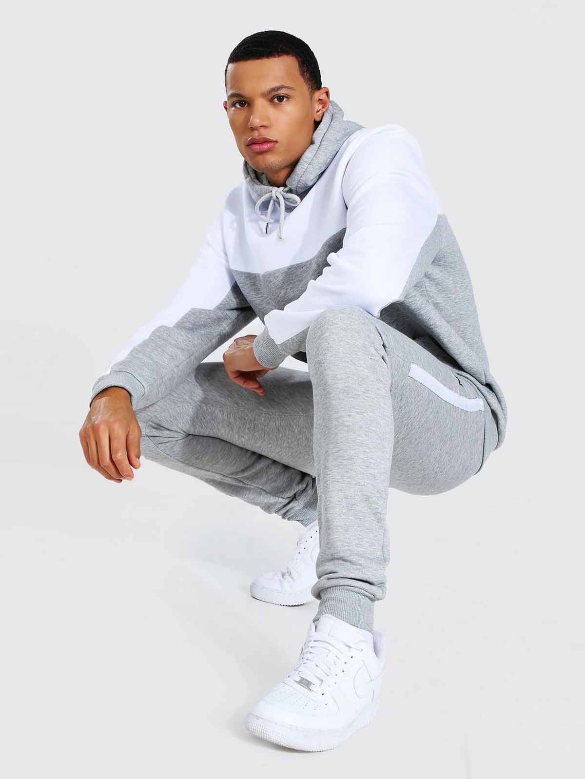 Colorblock Hoodie Jogger Co-ord Set